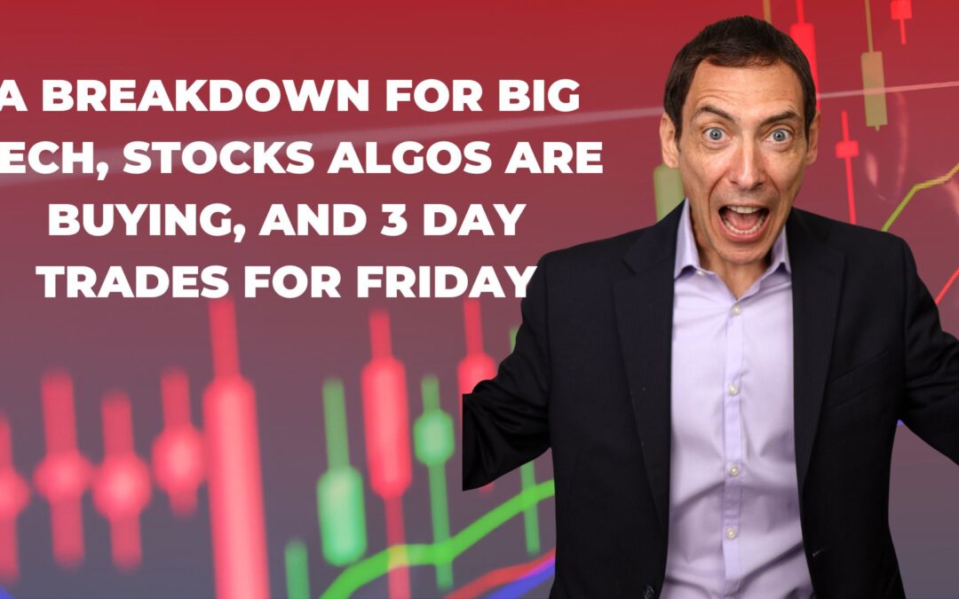 A Breakdown for Big Tech, Stocks Algos Are Buying, and 3 Day Trades For Friday